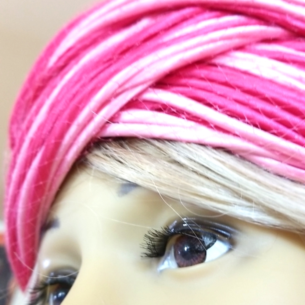 60s DIOR Christian Vtg Braided Pinks Netting Party Fashionista Collector Hat EVC - Picture 6 of 16